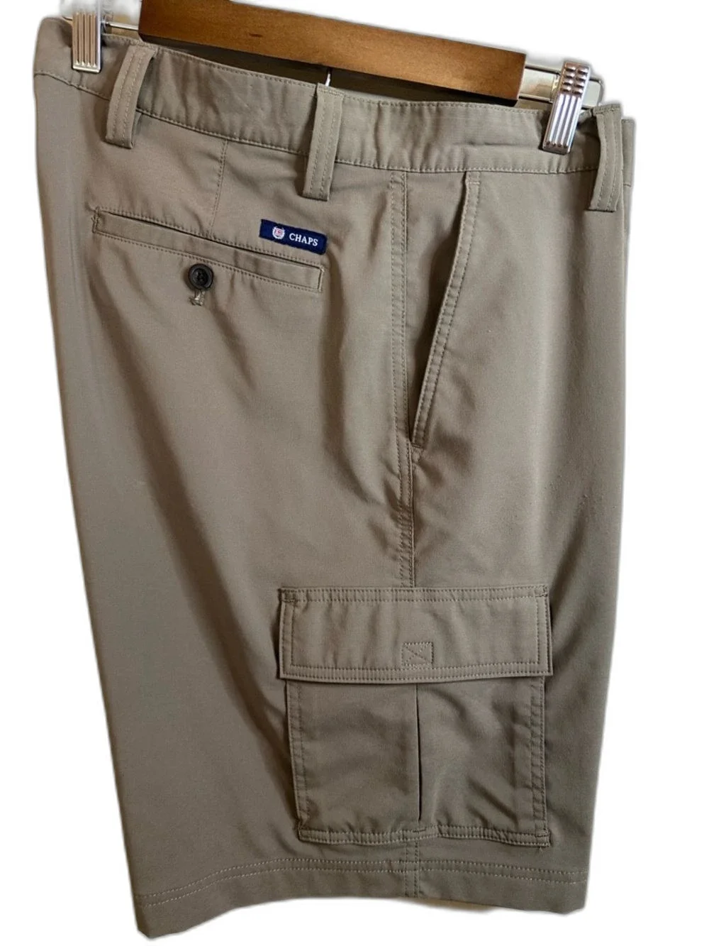 Chaps Men's Lightweight Tan Cargo Pants with Utility Pockets -36” - Picture 1 of 5
